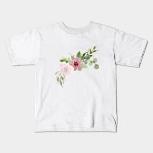 Blissful florals in purple hues Kids T-Shirt